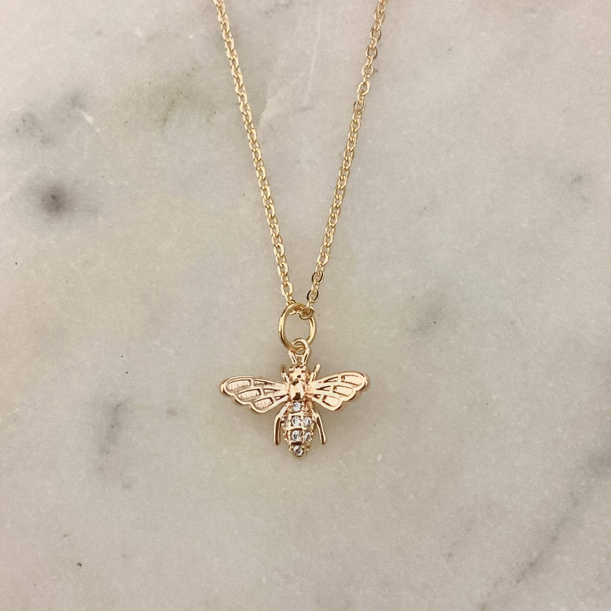 Honey Bee Queen Bee Pendant Charm chain necklace