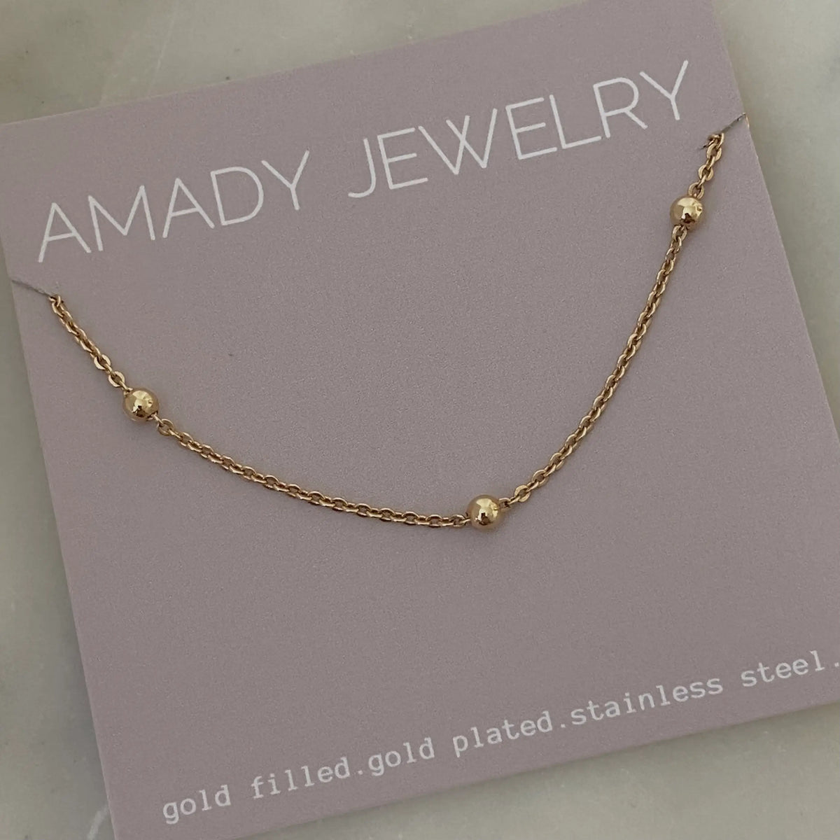 18k gold filled satellite chain layering necklace waterproof