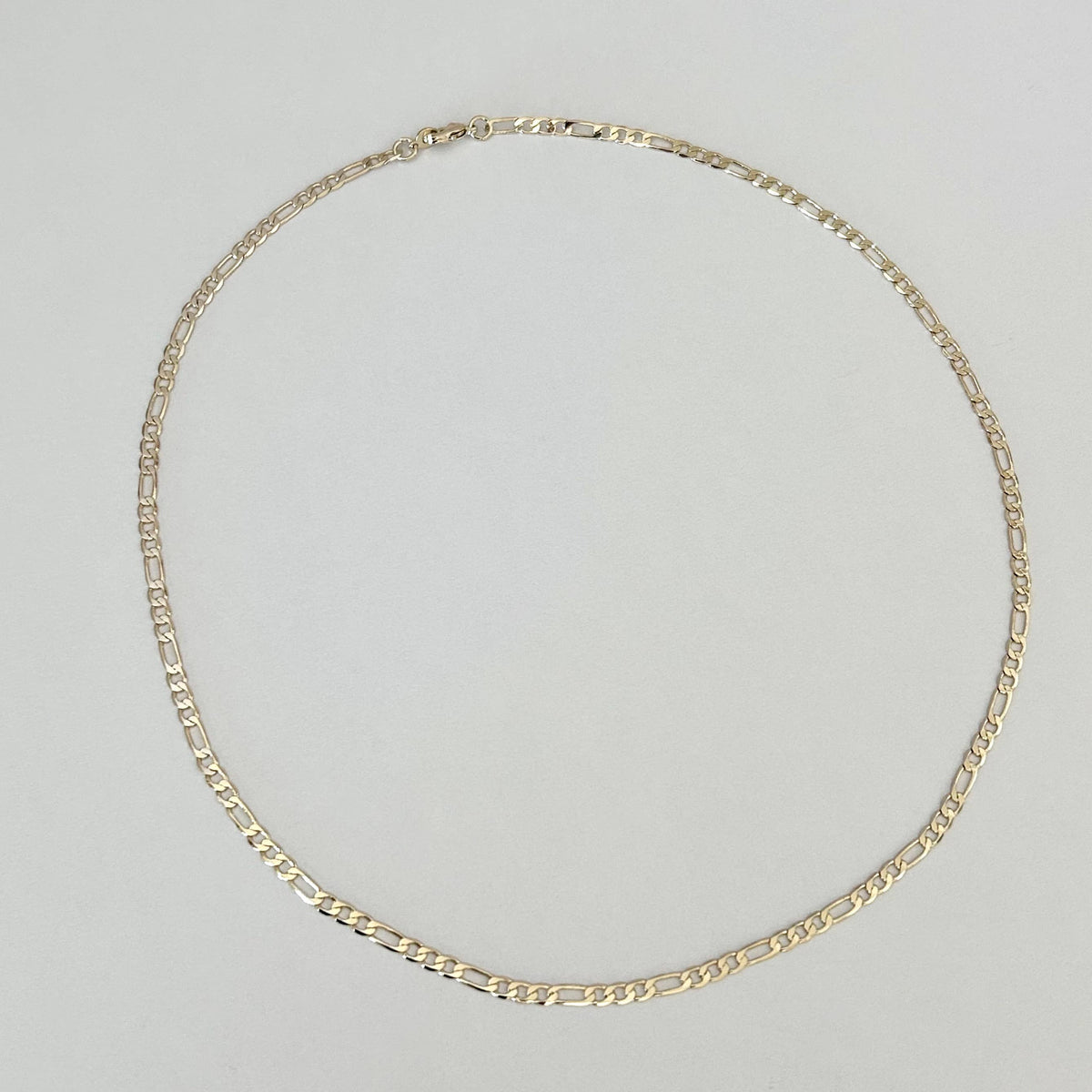 Figaro Layering Chain Necklace 18k Gold Filled Waterproof