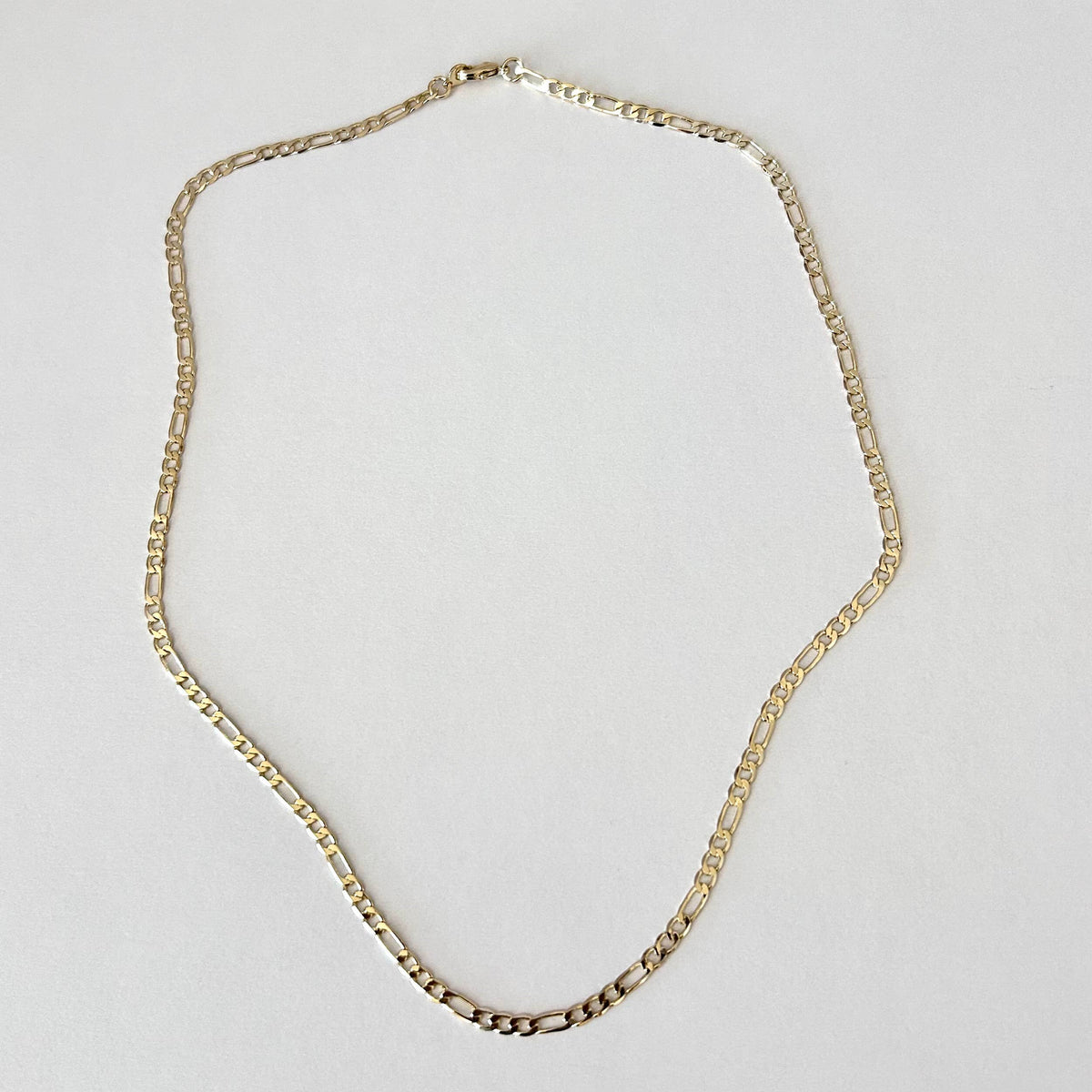 Figaro Layering Chain Necklace 18k Gold Filled Waterproof
