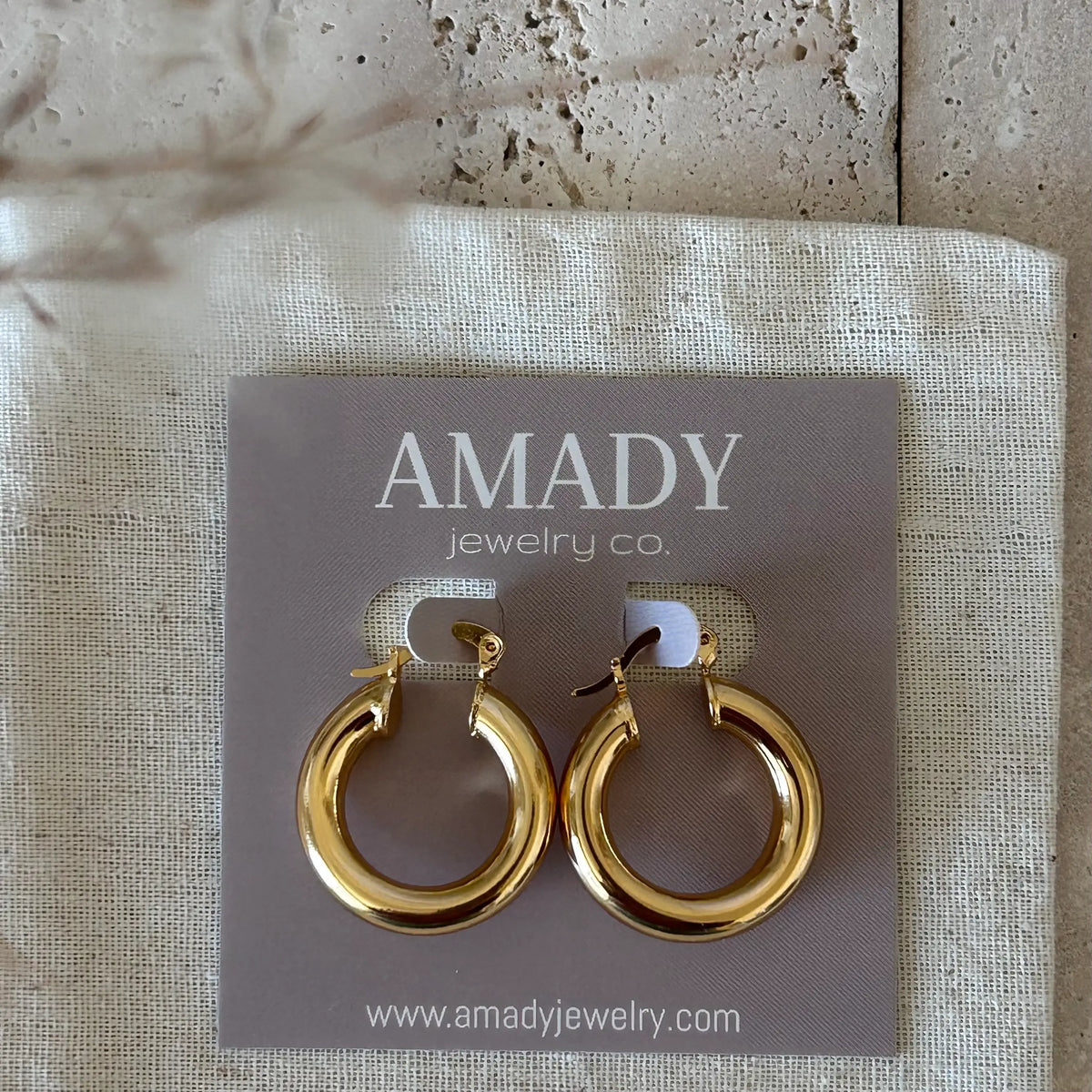 20mm 18k Gold Filled Thick Hoop Earrings hoops