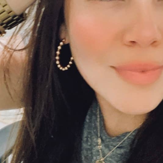 beaded hoop earrings 18k gold filled thick hoop earrings