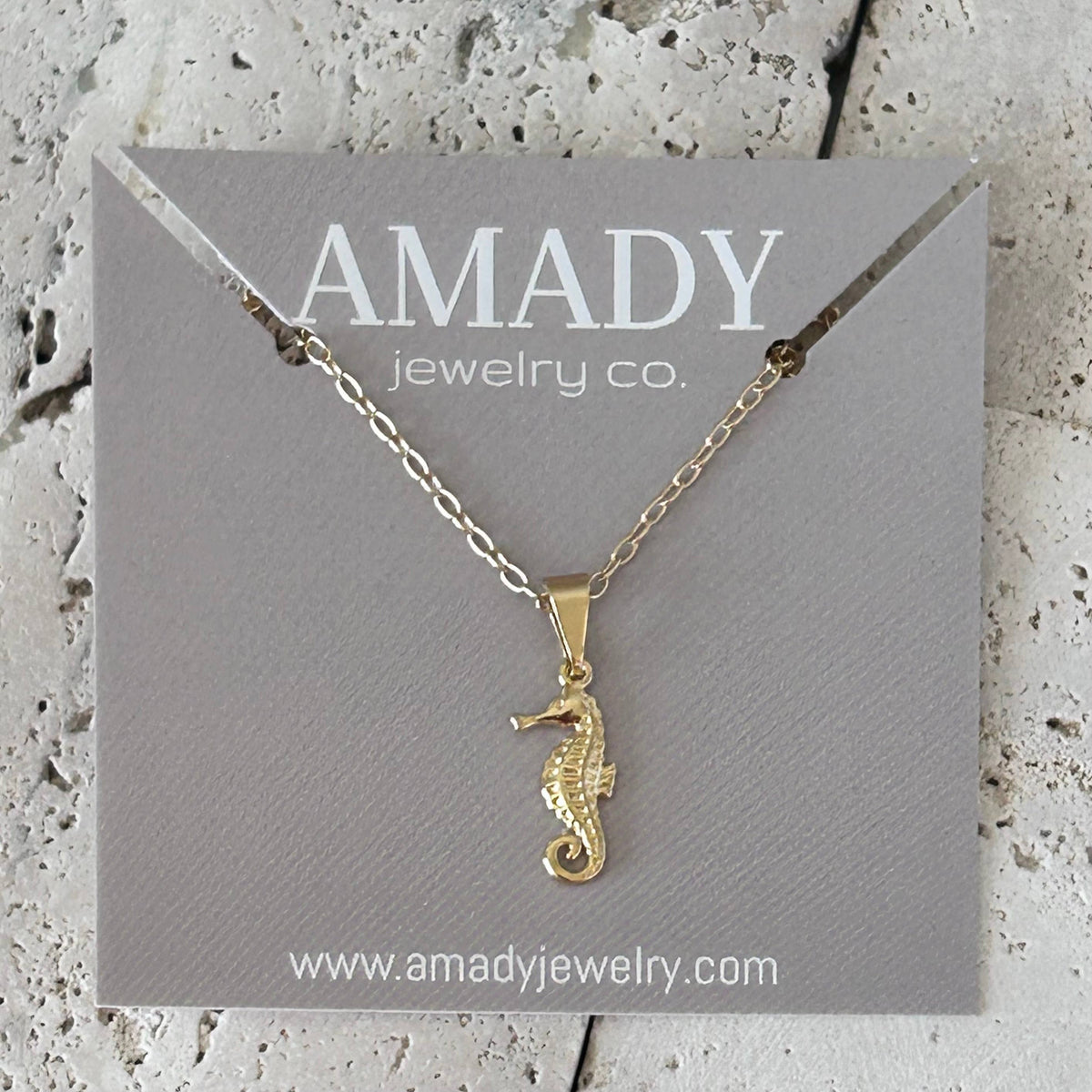 Seahorse summer dainty necklace 14k gold filled sea horse