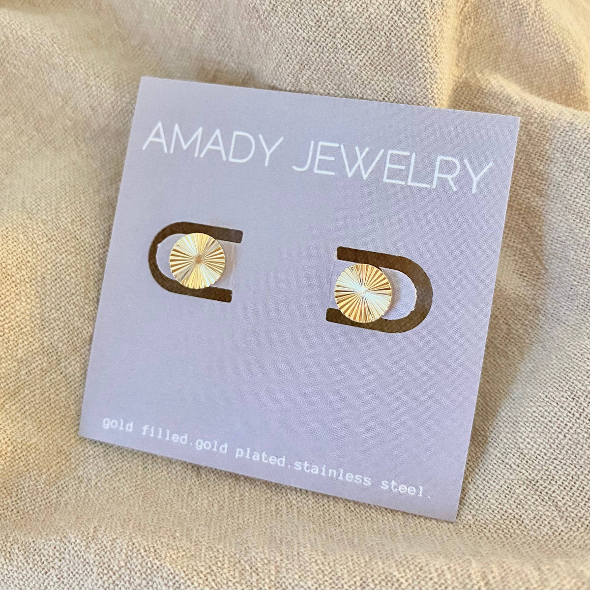 Dot Stud Post Studs Earrings 18k Gold Filled