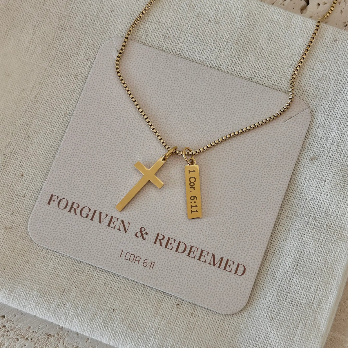 Religious Christian Necklace Jewelry Bible verse 14k gp