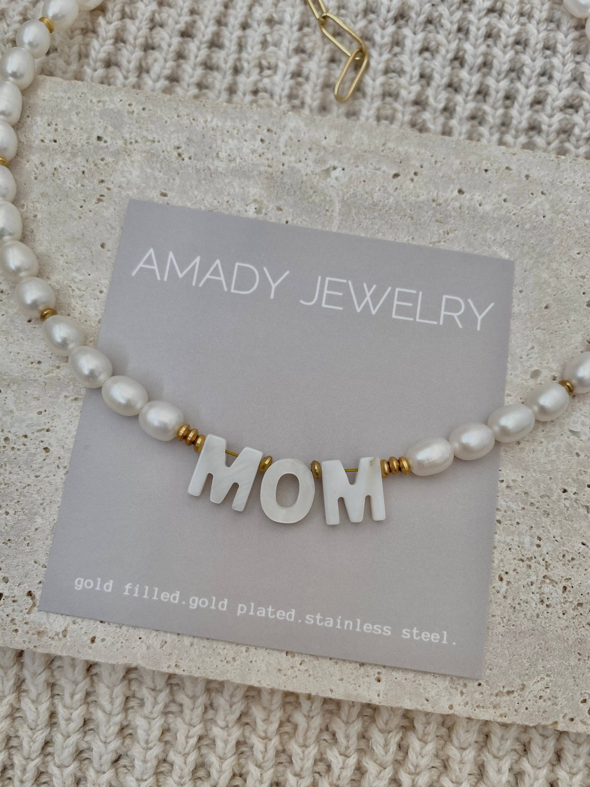 Mom Pearl necklace Mother's Day natural freshwater pearls