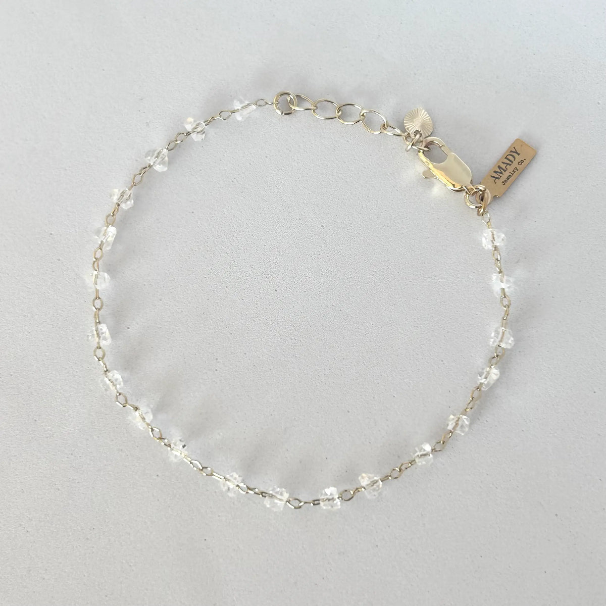 Faceted Clear Crystals Layering Bracelet