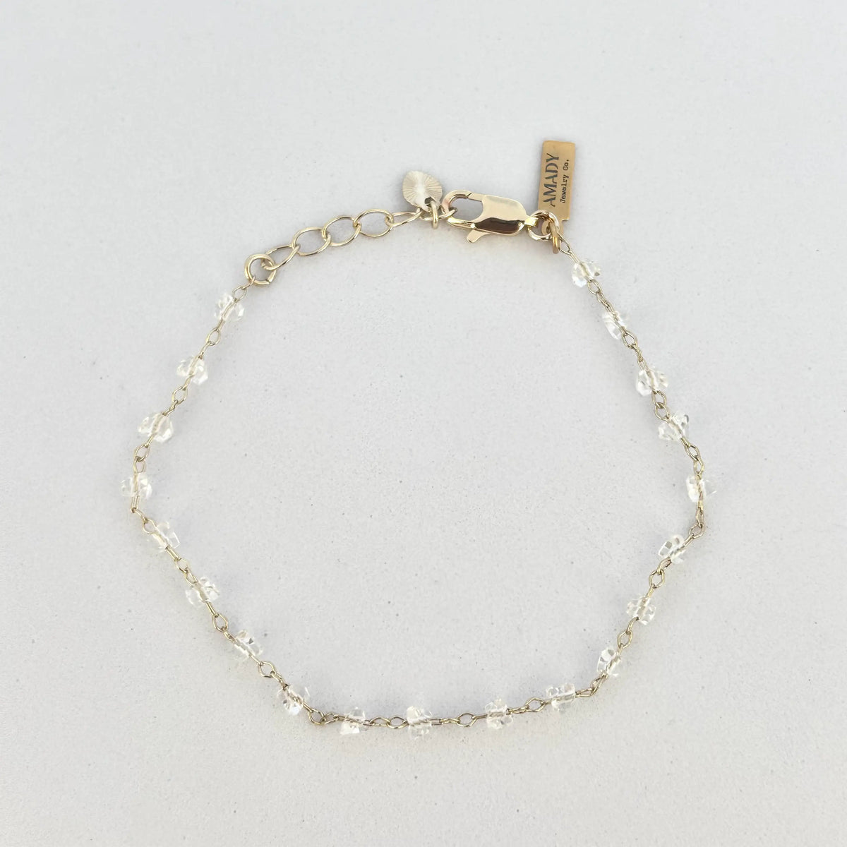 Faceted Clear Crystals Layering Bracelet