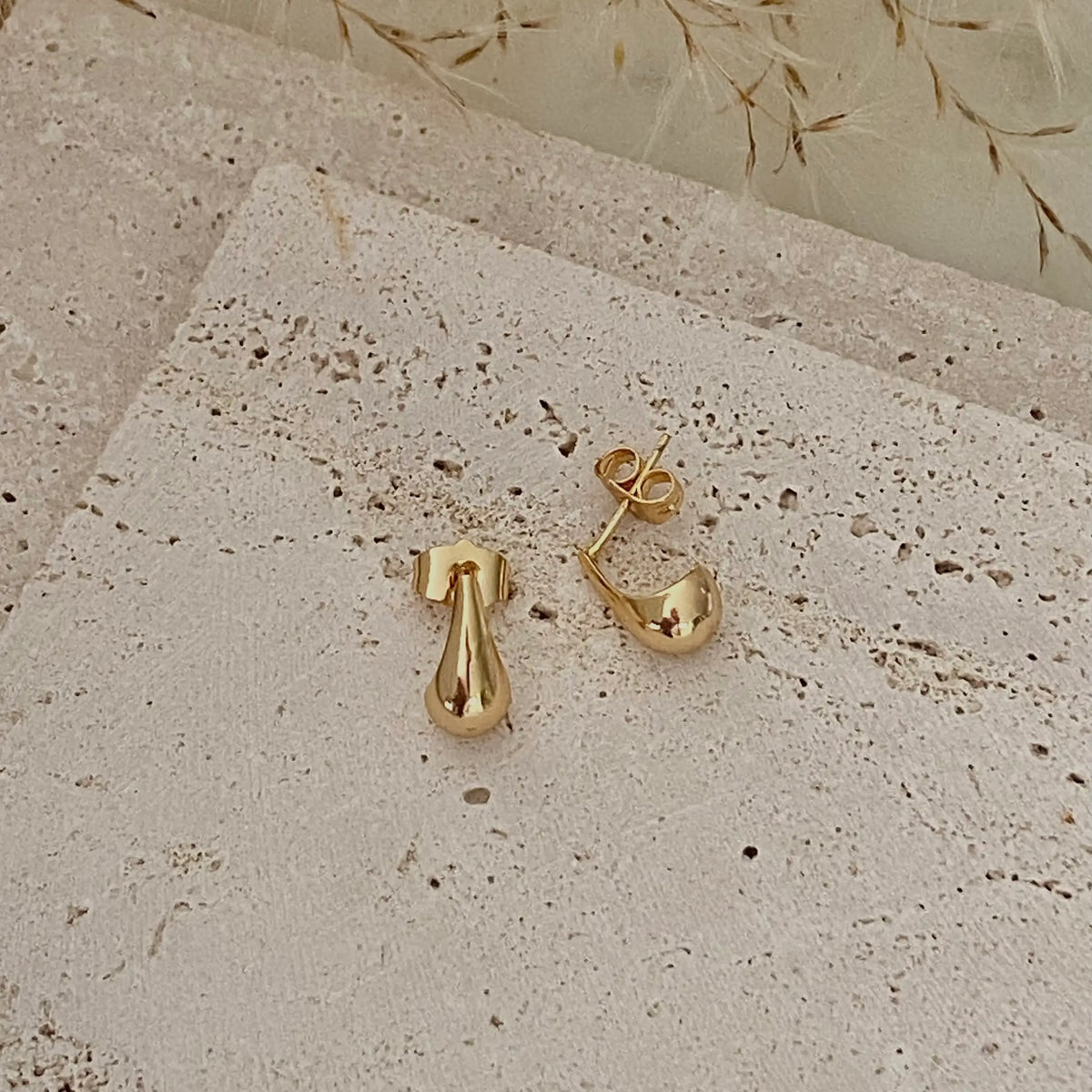 Teardrop Earrings 18k Gold Filled pear shape drop