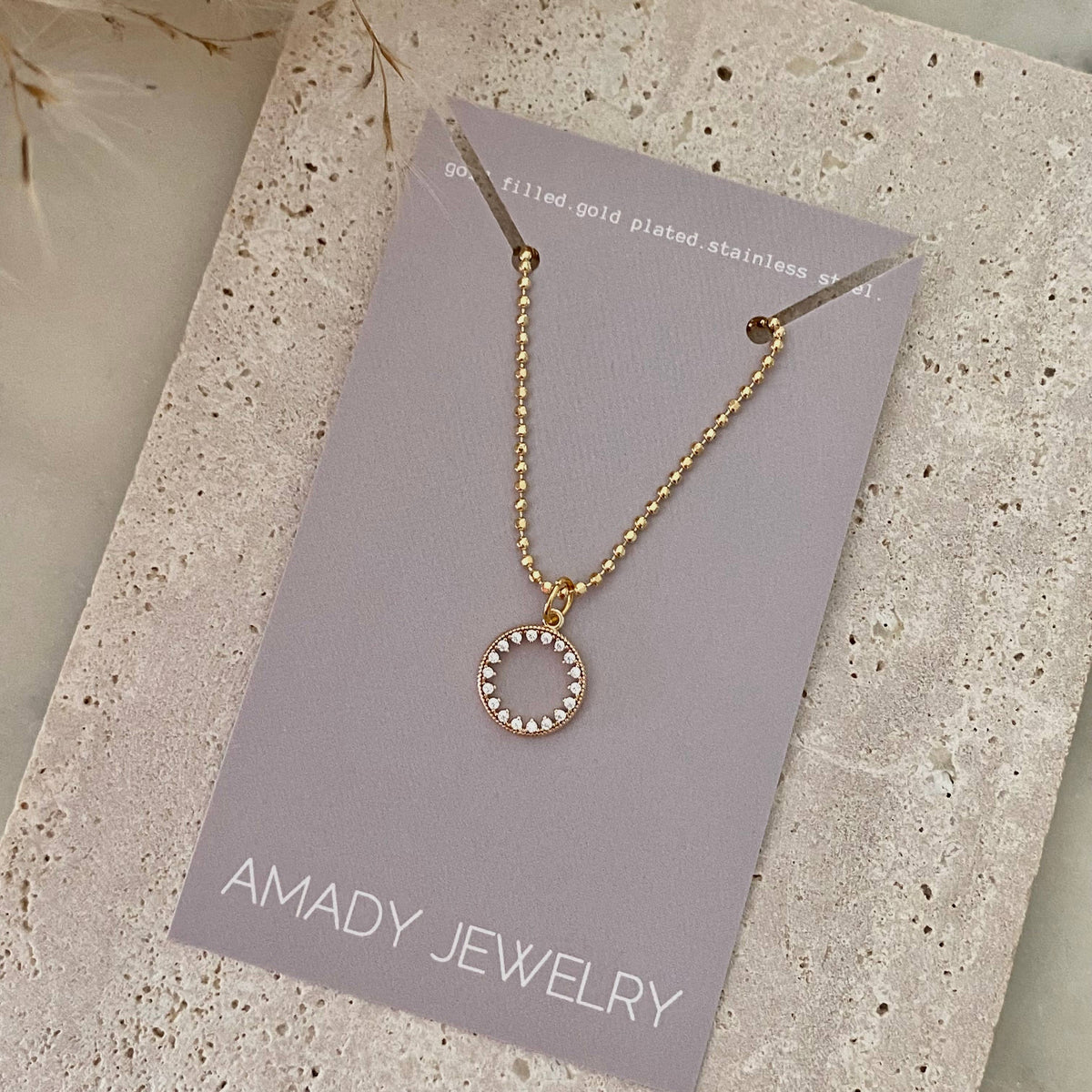Eternal infinity karma necklace 18k gold filled military