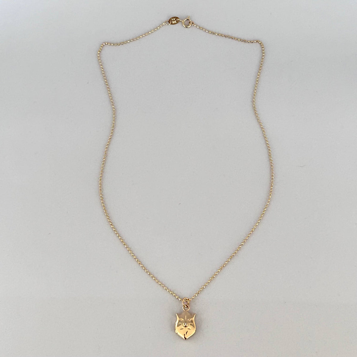 Shield of faith locket Pendant charm necklace gold filled