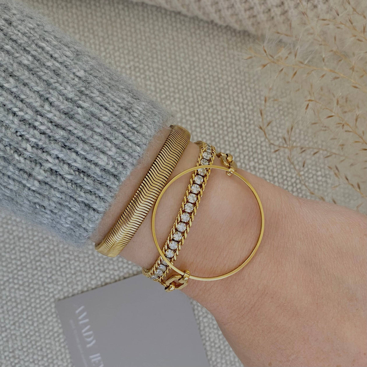 Infinity round charm statement chain bracelet