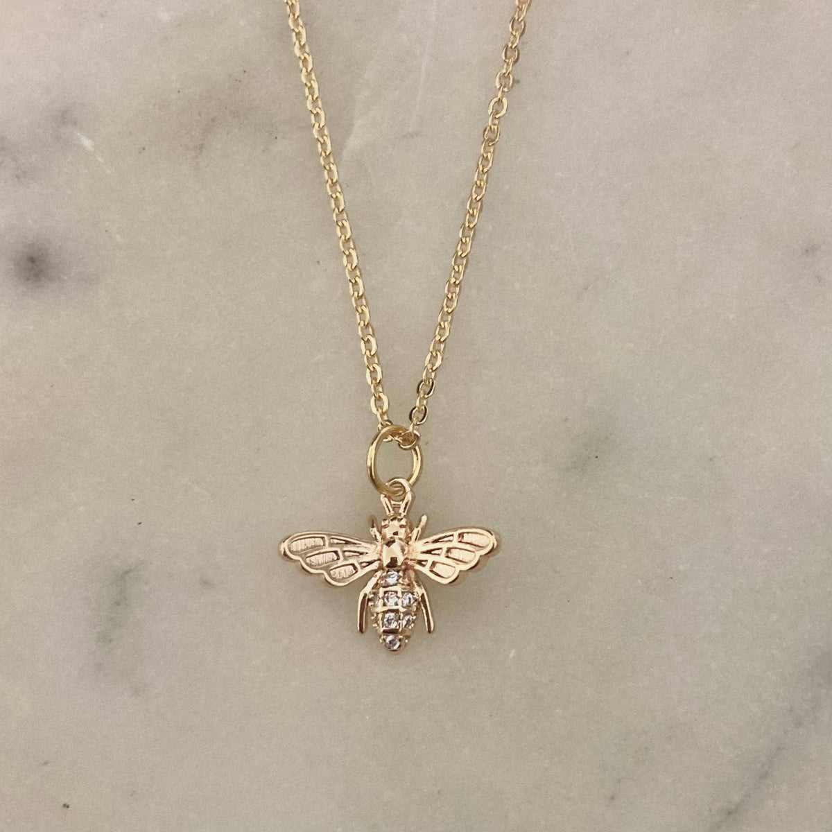 Honey Bee Queen Bee Pendant Charm chain necklace