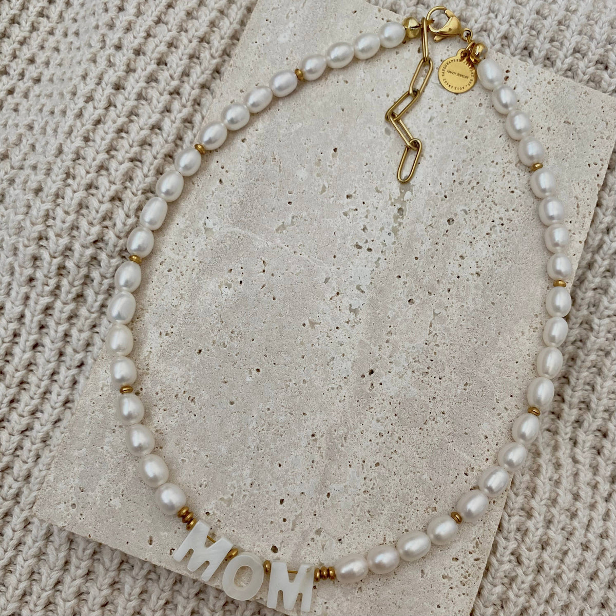 Mom Pearl necklace Mother's Day natural freshwater pearls