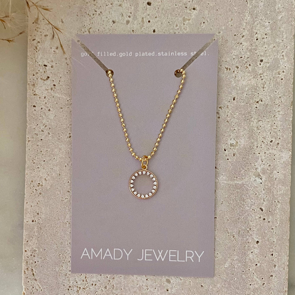 Eternal infinity karma necklace 18k gold filled military