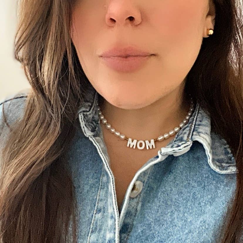 Mom Pearl necklace Mother's Day natural freshwater pearls