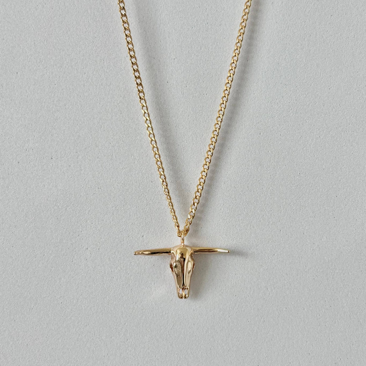 Buffalo skull head ox pendant necklace cowgirl jewelry