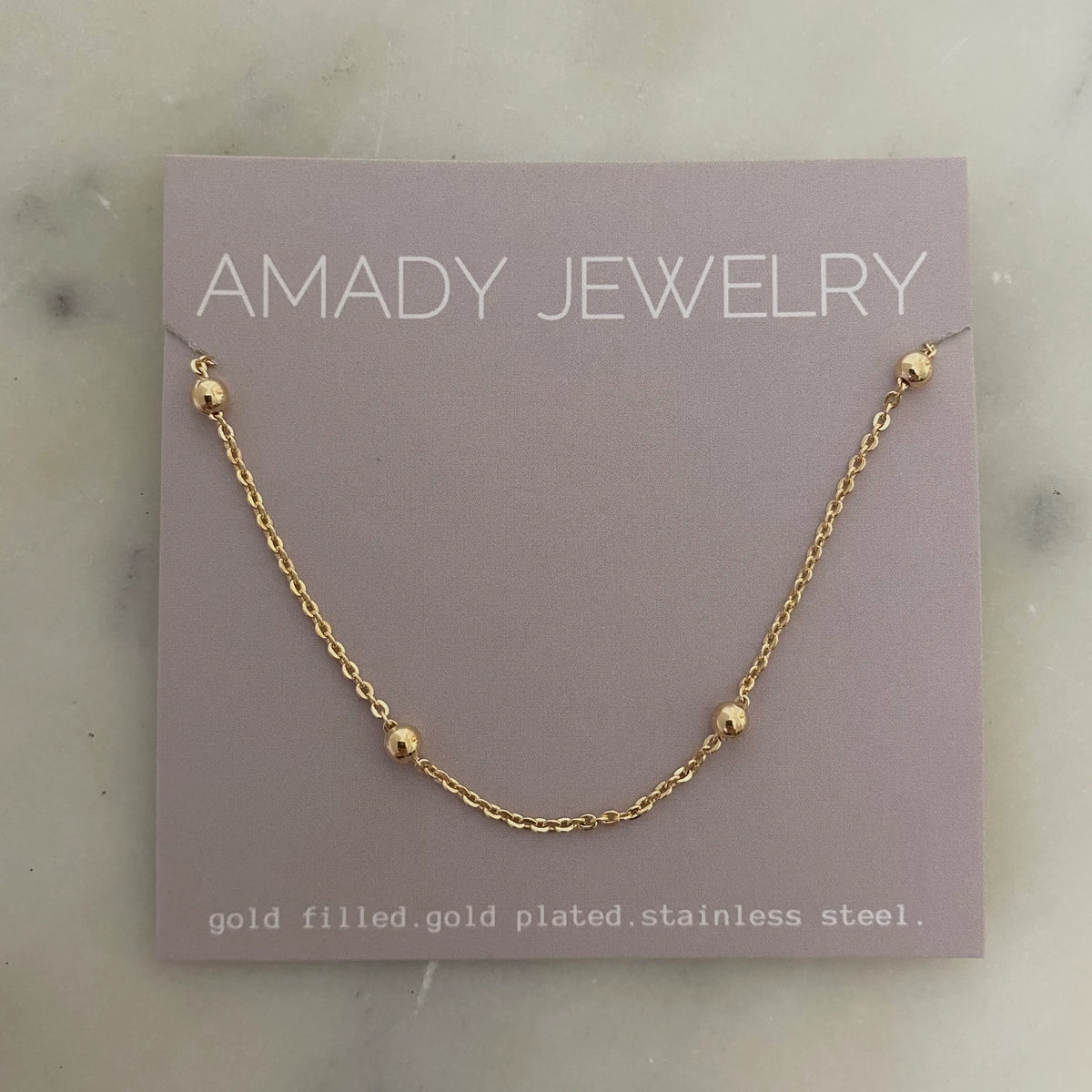 18k gold filled satellite chain layering necklace waterproof