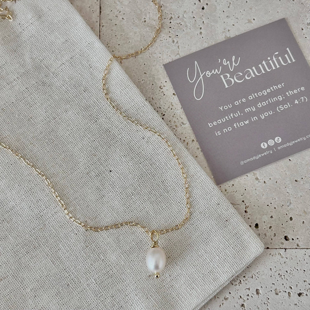 Single Pearl necklace freshwater pearl layering necklaces