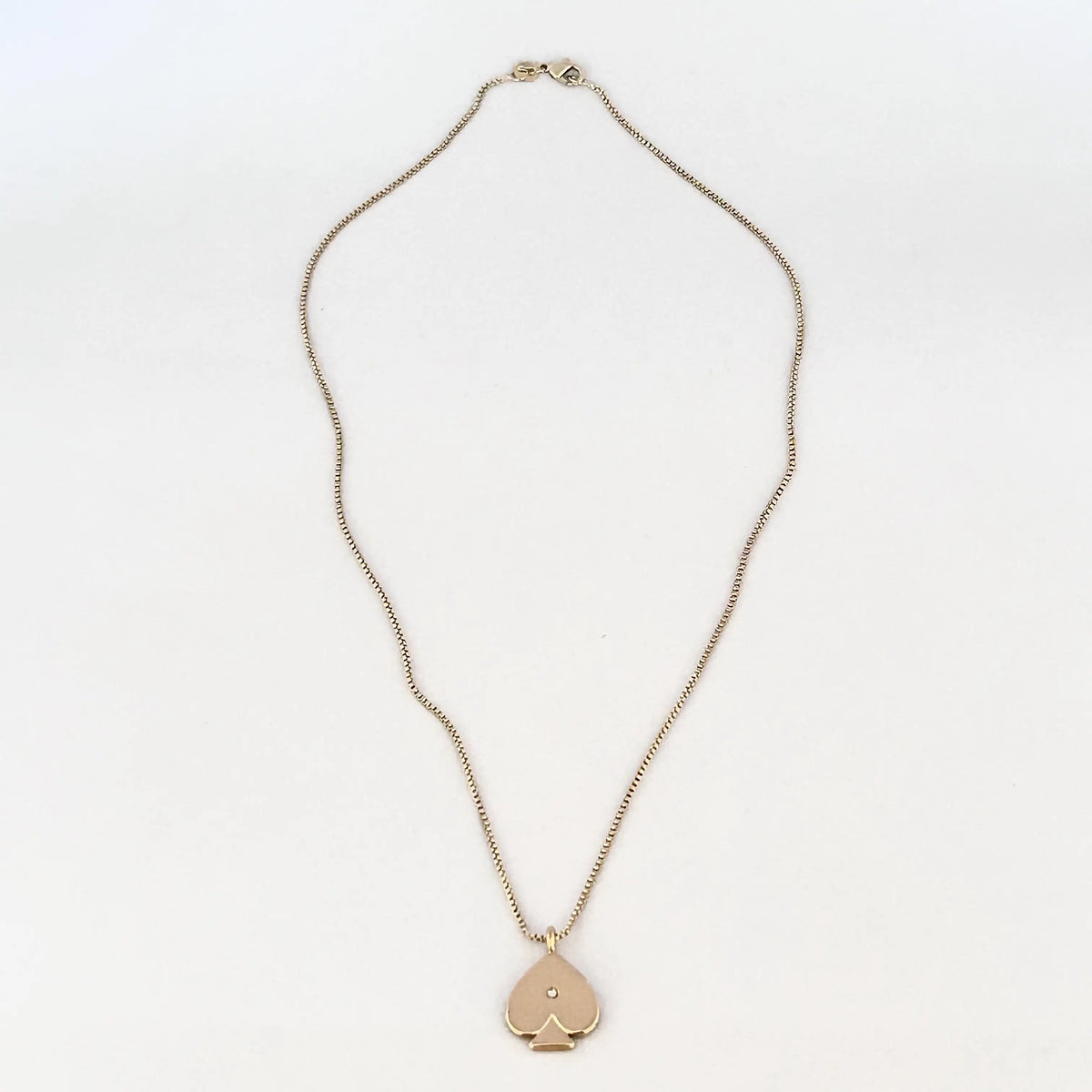 Ace of spade pendant charm necklace Gold Filled