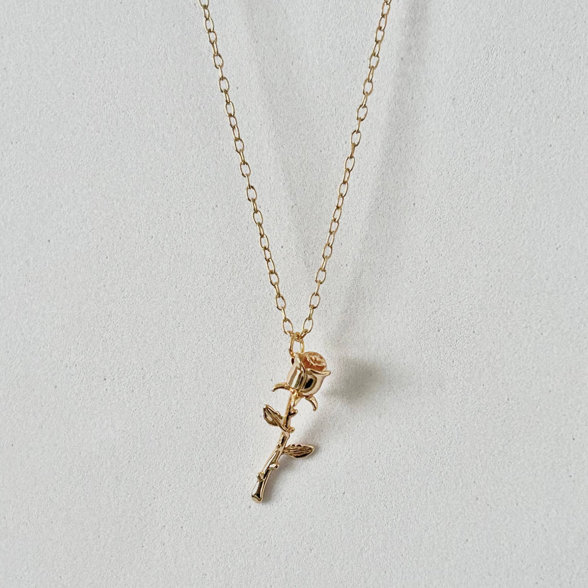 Rose Flower pendant necklace gold filled gold-plated