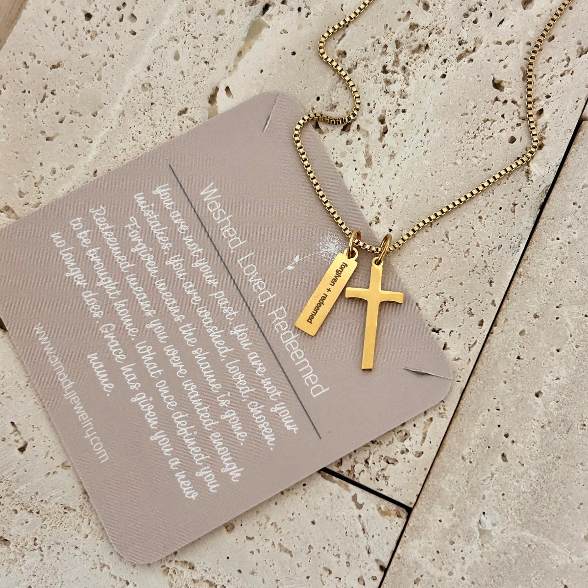 Religious Christian Necklace Jewelry Bible verse 14k gp