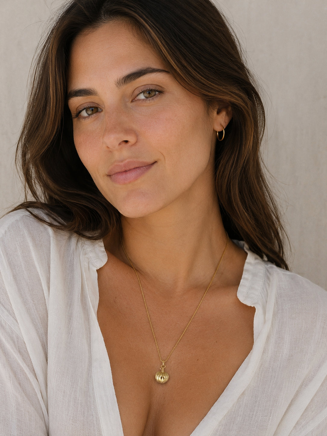 Pumpkin Necklace | 18K Gold Plated | Tarnish-Resistant Fall