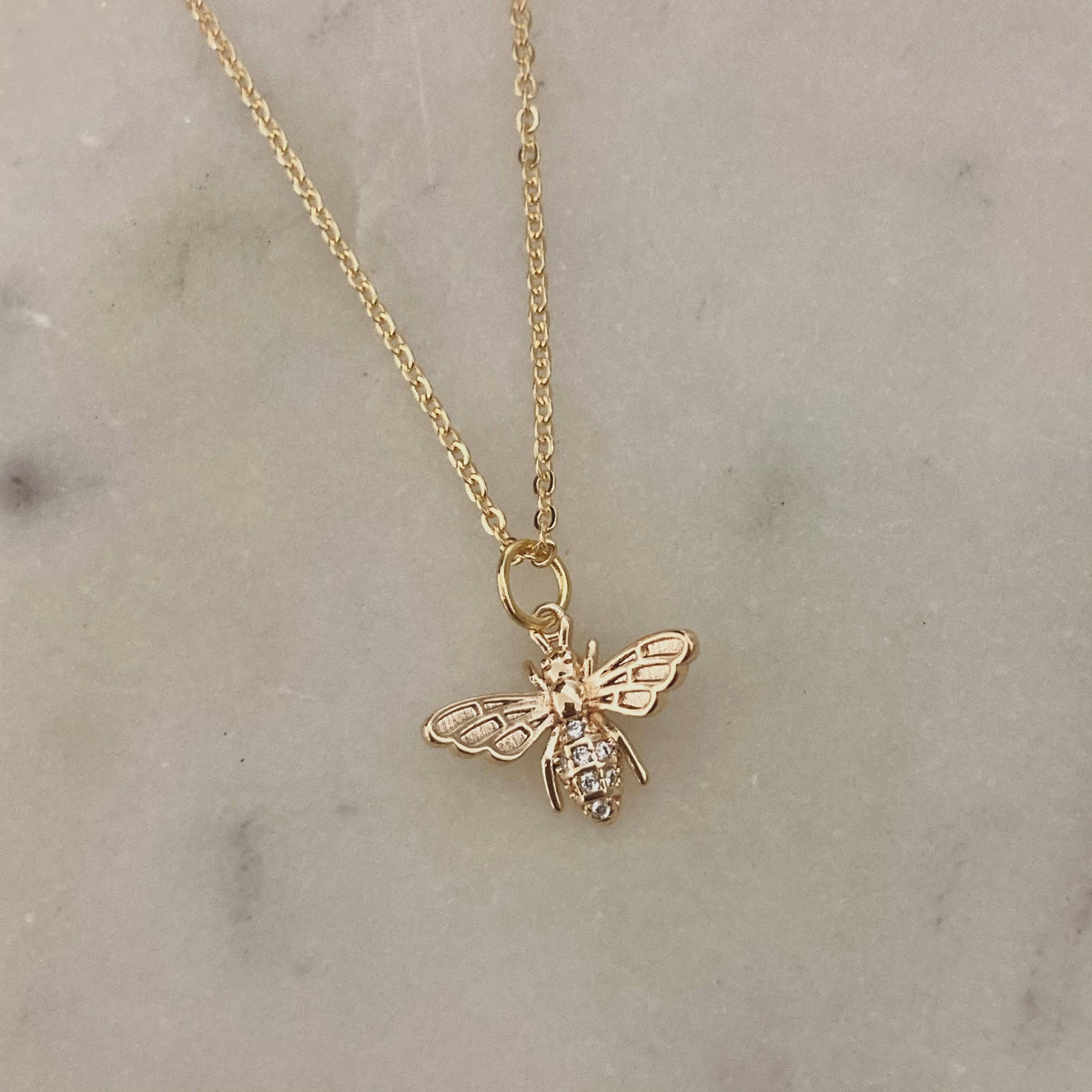 Honey Bee Queen Bee Pendant Charm chain necklace