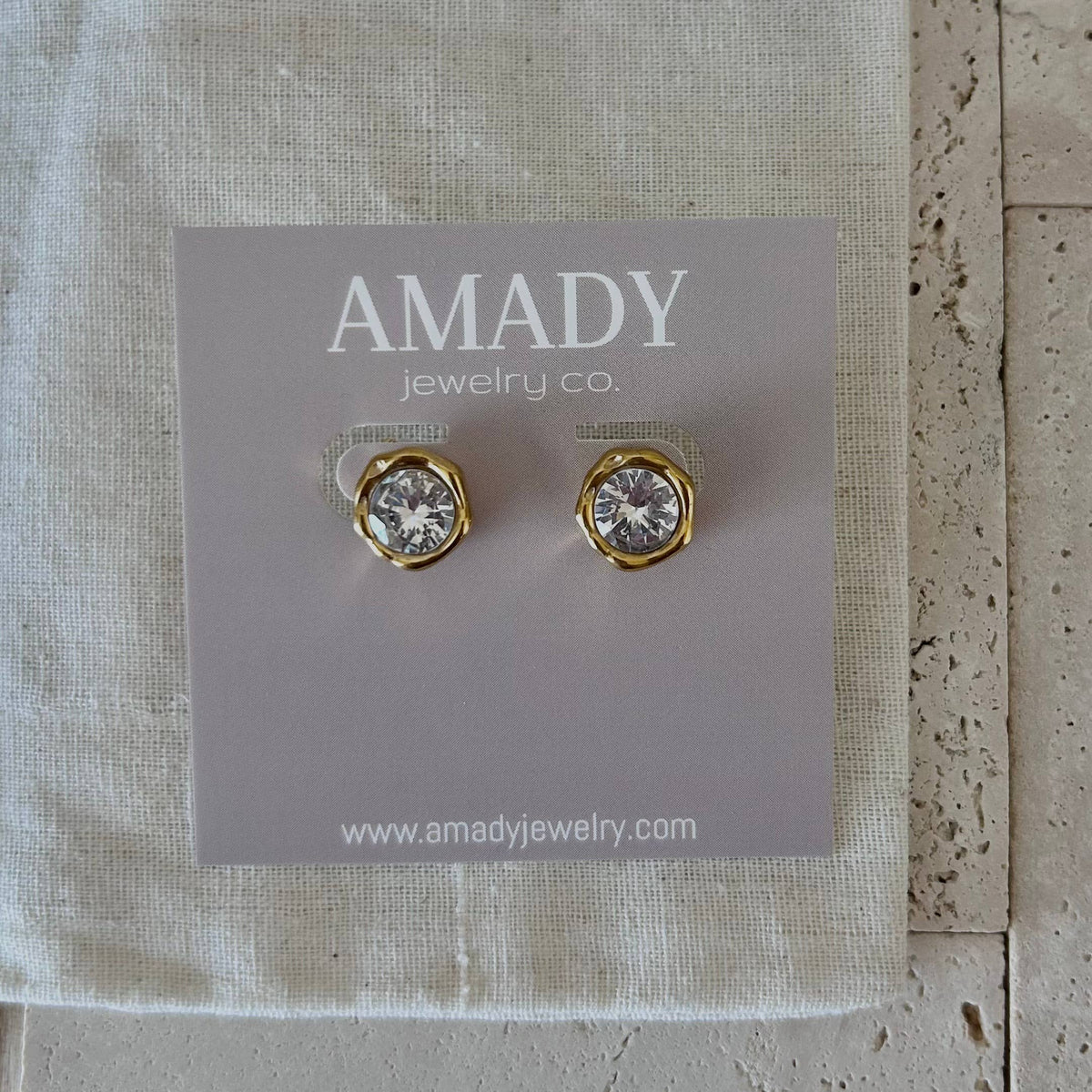 Crystal studs post earrings minimal simple earring