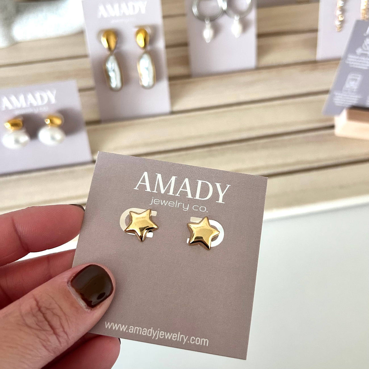 Stars post earrings 18k Gold Filled