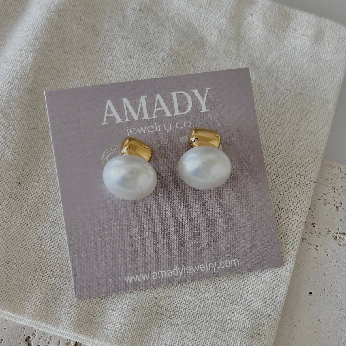 Bold statement Pearls earrings gold plated