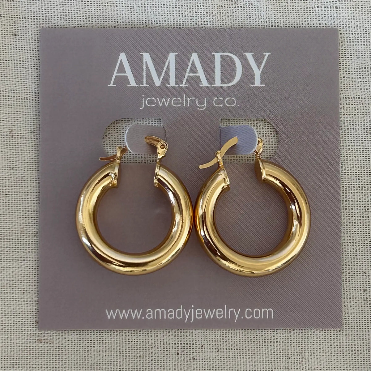 20mm 18k Gold Filled Thick Hoop Earrings hoops