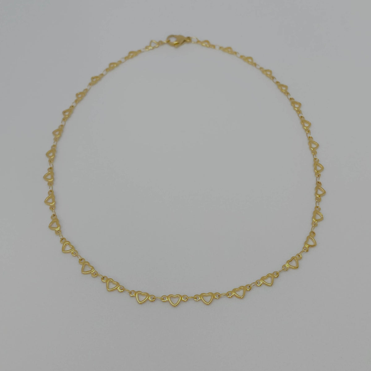 Hearts necklace Love Valentines gold silver water resistant