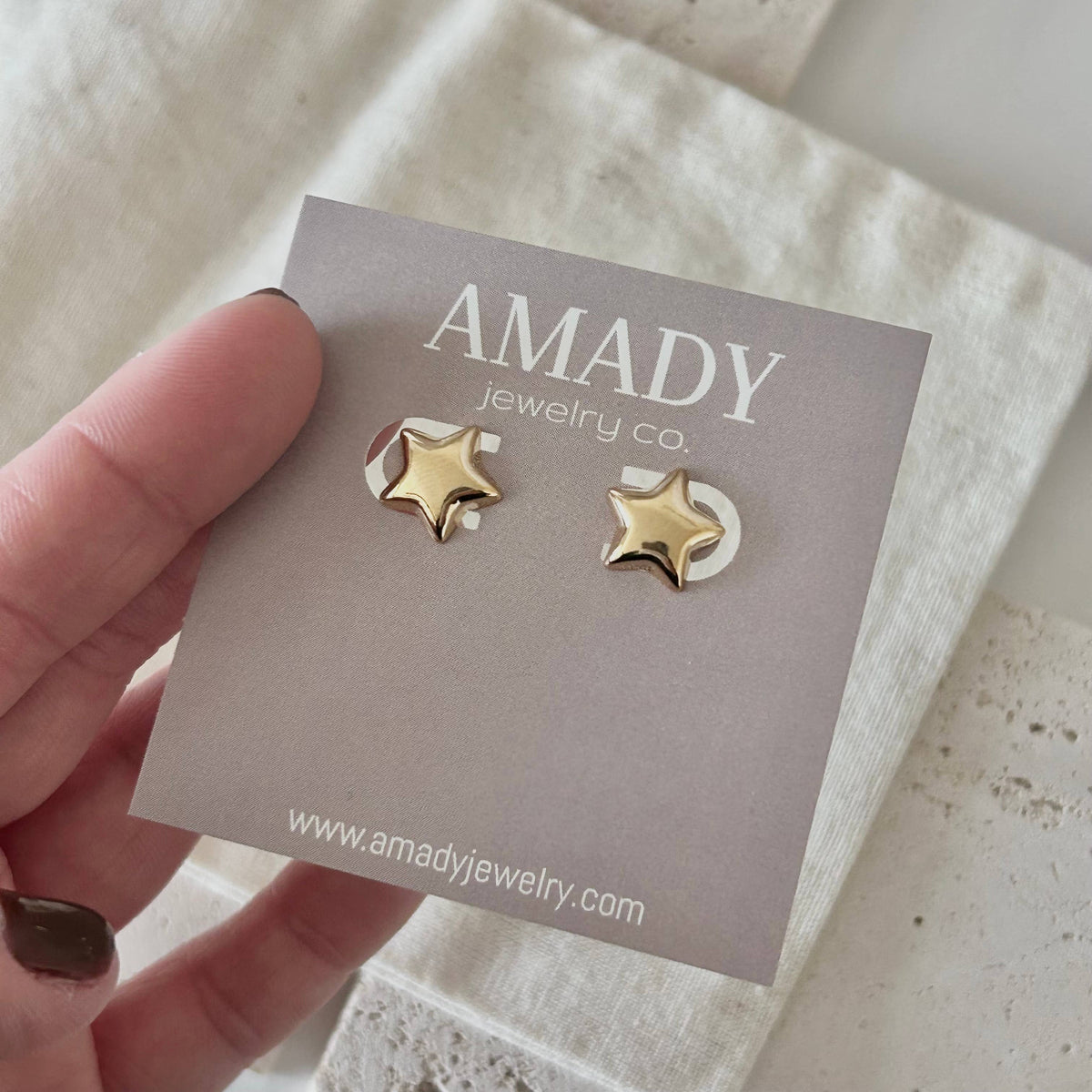 Stars post earrings 18k Gold Filled