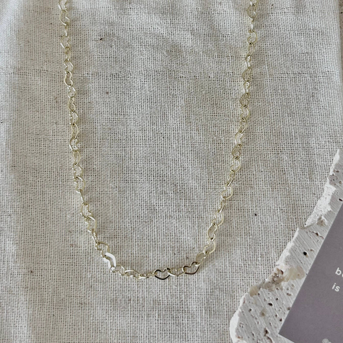 Hearts chain necklace gold filled layering