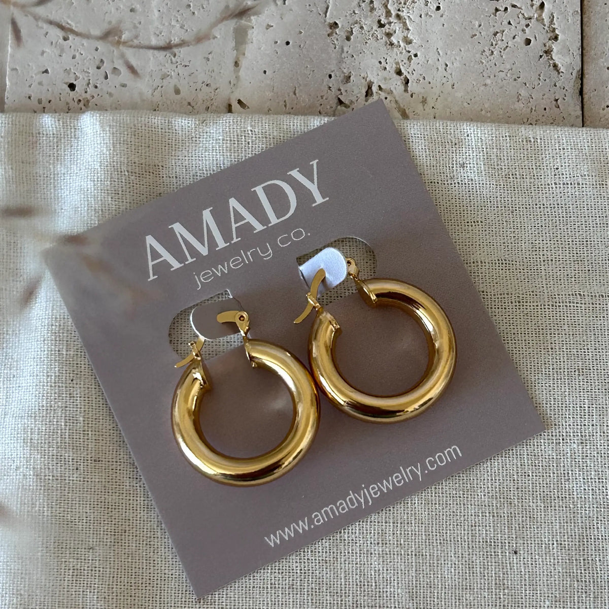 20mm 18k Gold Filled Thick Hoop Earrings hoops