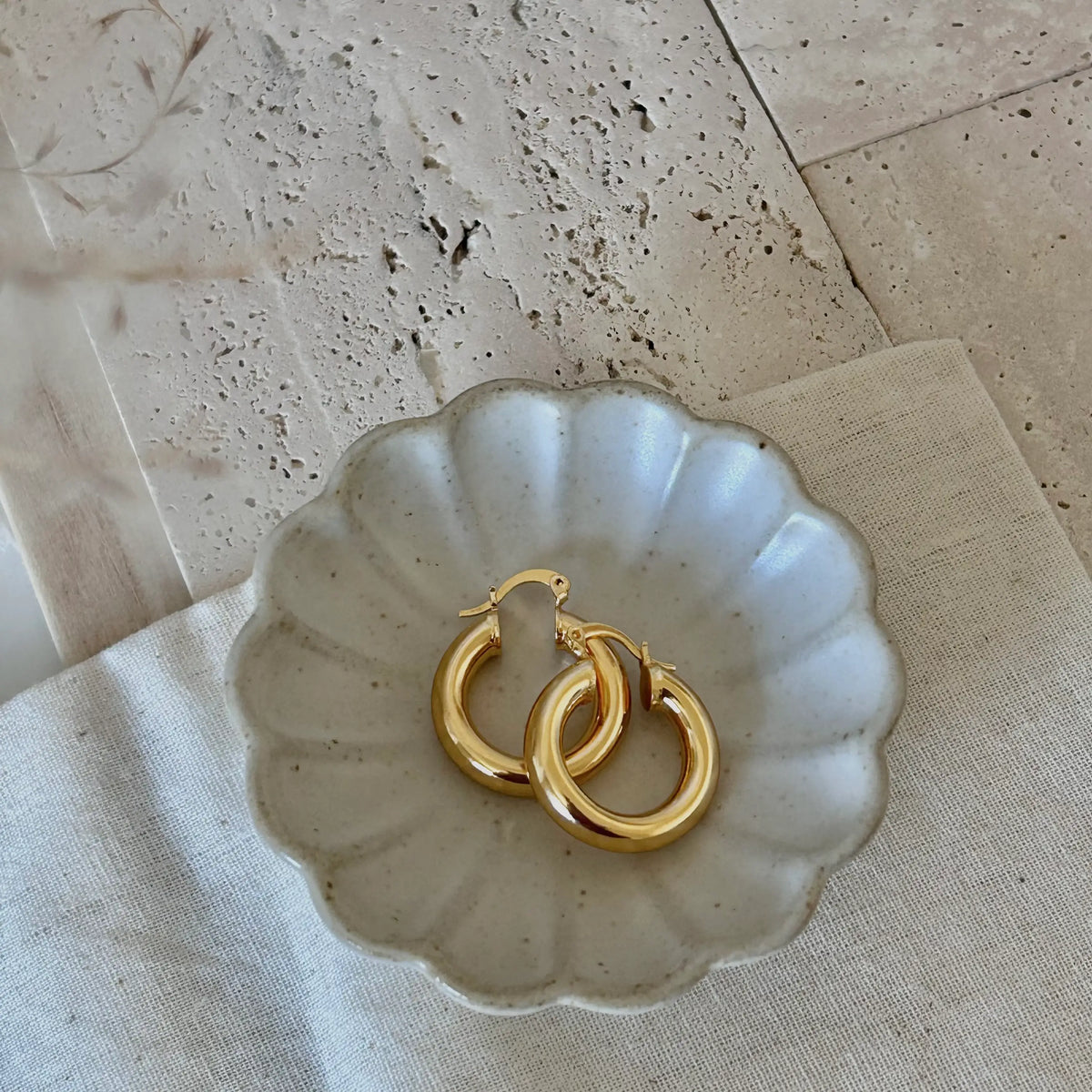 20mm 18k Gold Filled Thick Hoop Earrings hoops