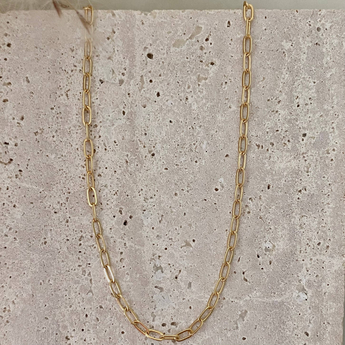 Paperclip layering necklace 18k Gold Filled