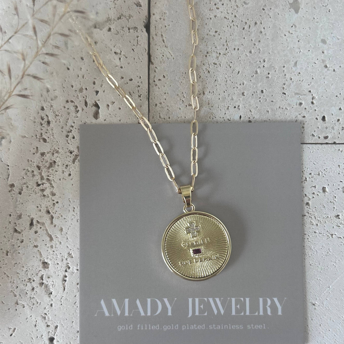 Qu Hier Que Demain Coin pendant charm chain necklace