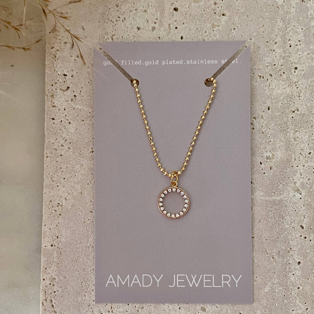 Eternal infinity karma necklace 18k gold filled military