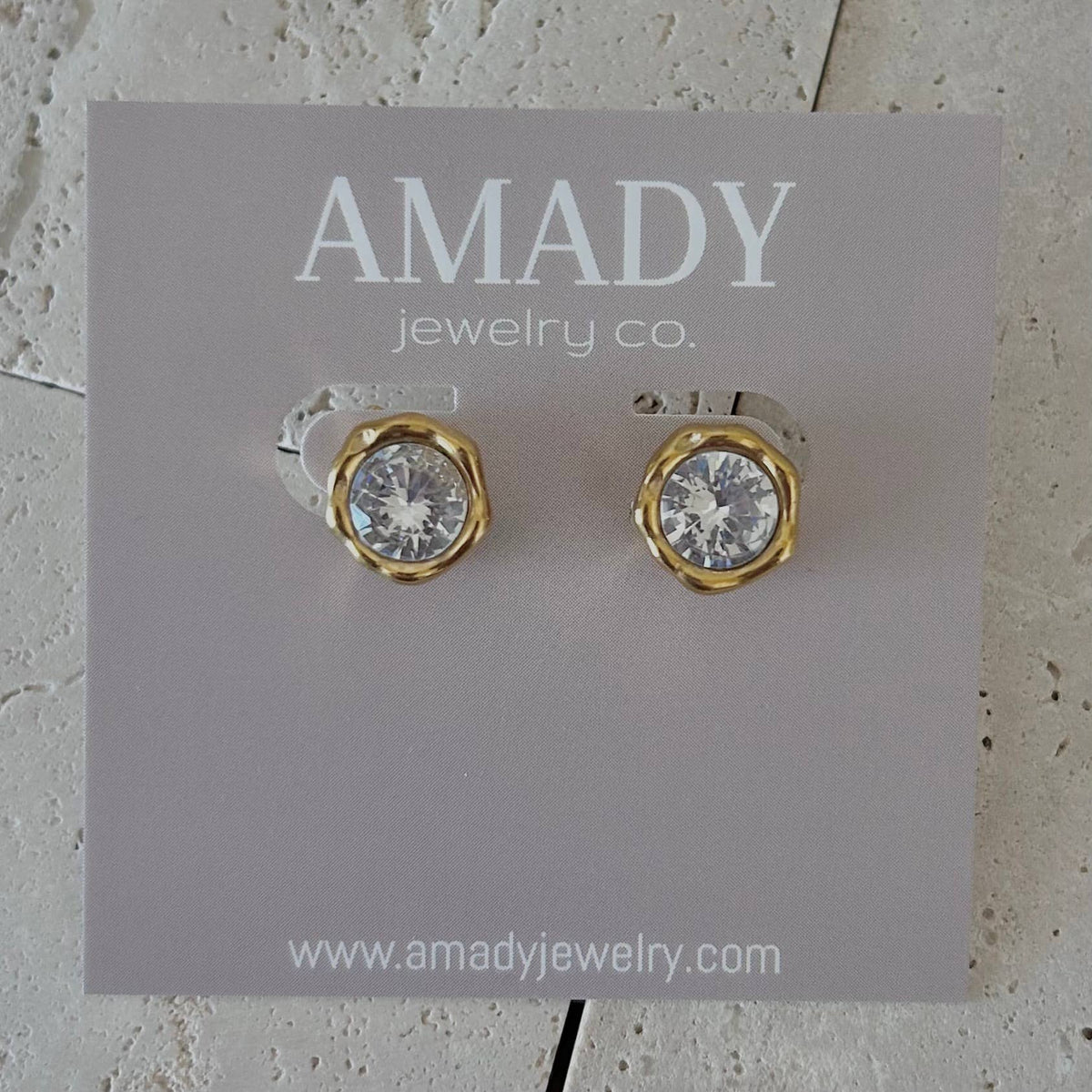Crystal studs post earrings minimal simple earring