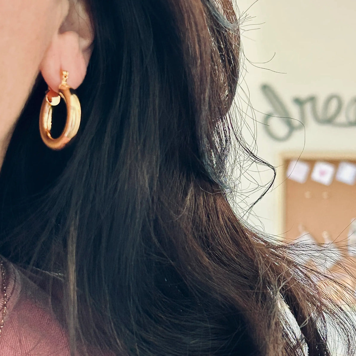 20mm 18k Gold Filled Thick Hoop Earrings hoops