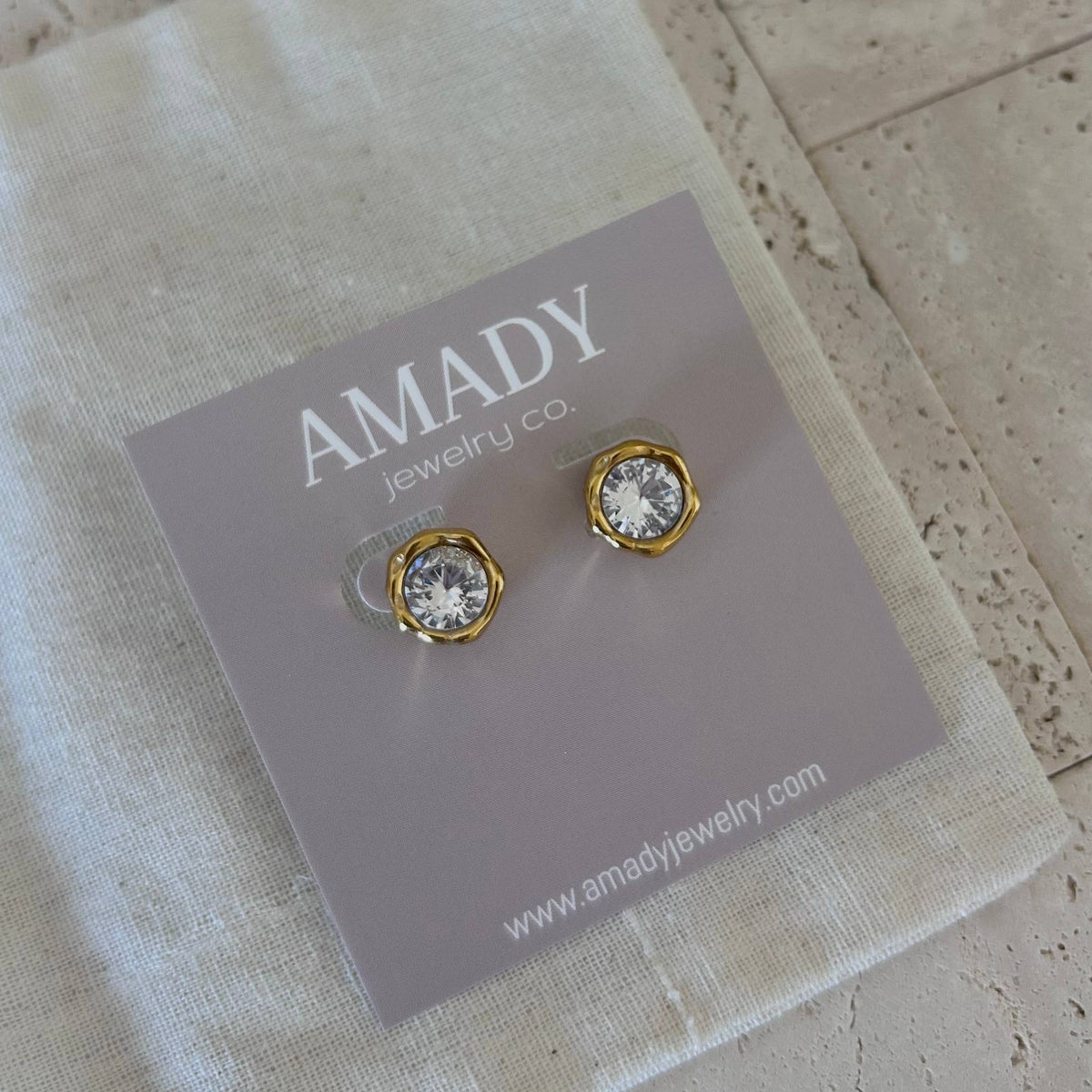 Crystal studs post earrings minimal simple earring