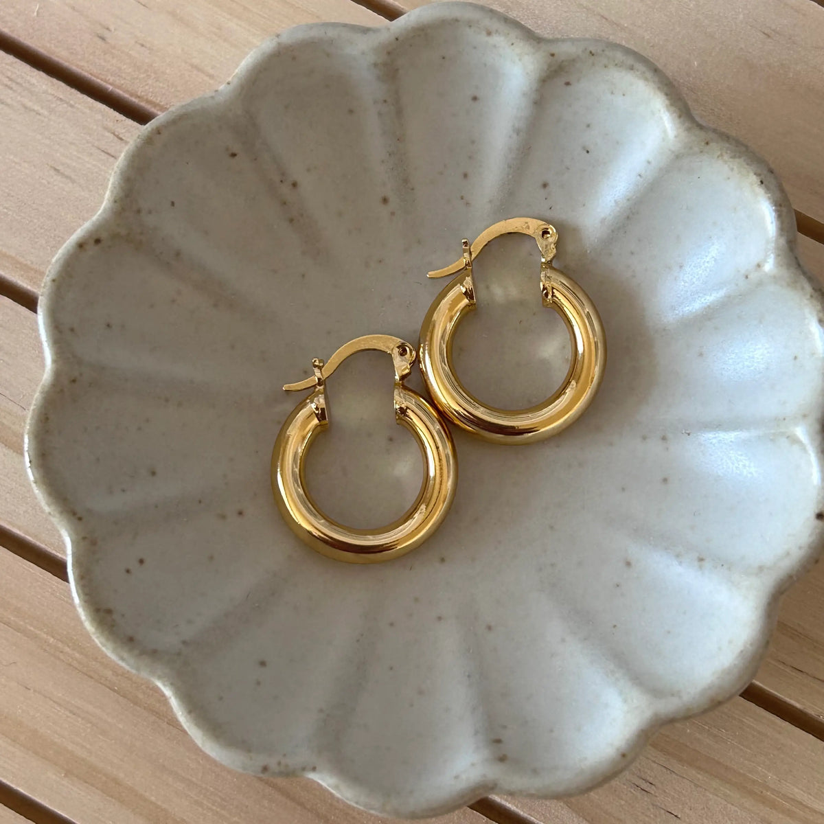 20mm 18k Gold Filled Thick Hoop Earrings hoops