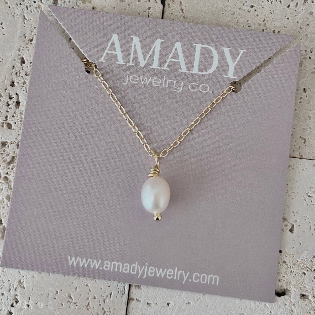 Single Pearl necklace freshwater pearl layering necklaces