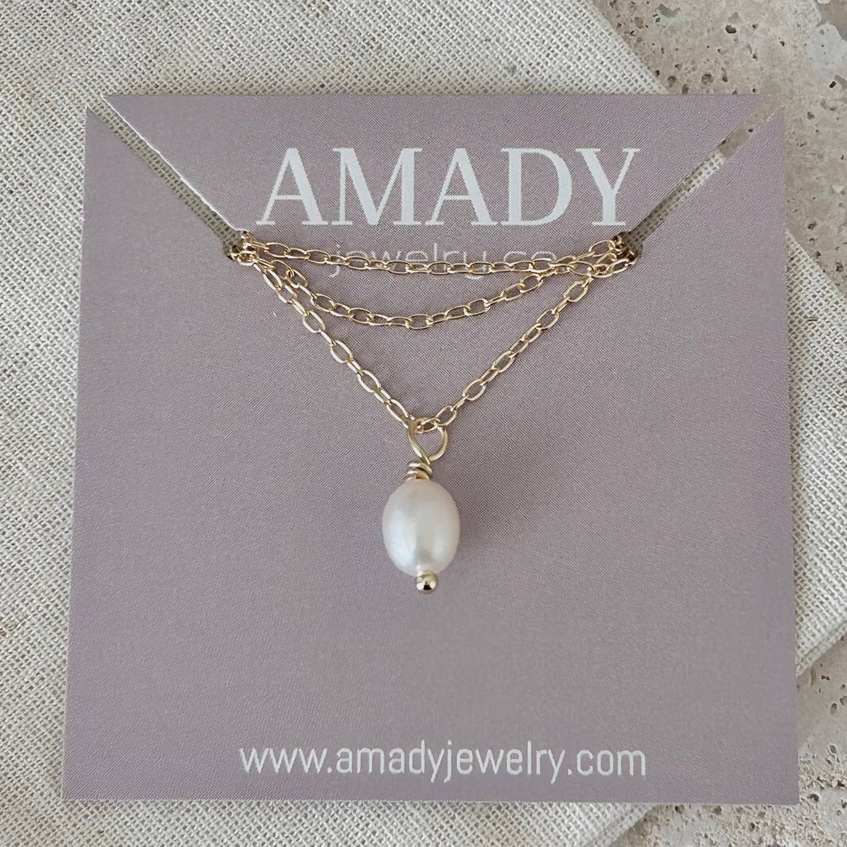 Single Pearl necklace freshwater pearl layering necklaces