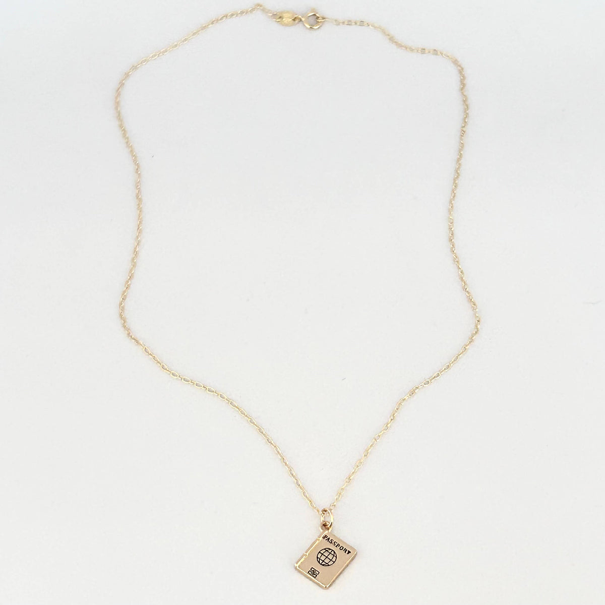 Passport book travel traveling lover pendant charm necklace