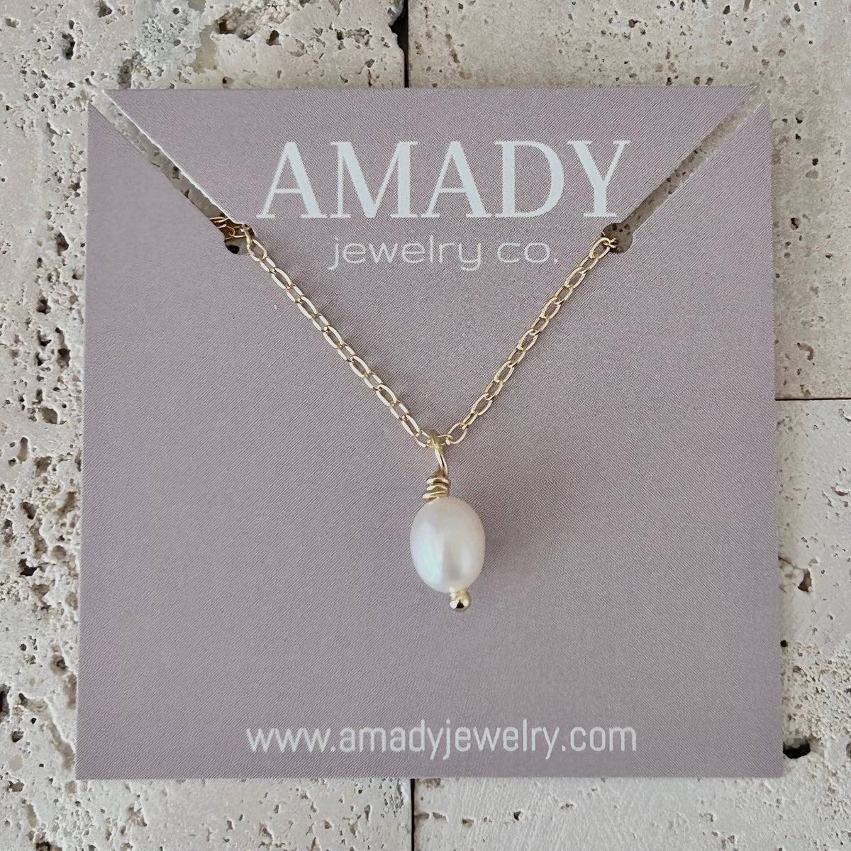 Single Pearl necklace freshwater pearl layering necklaces