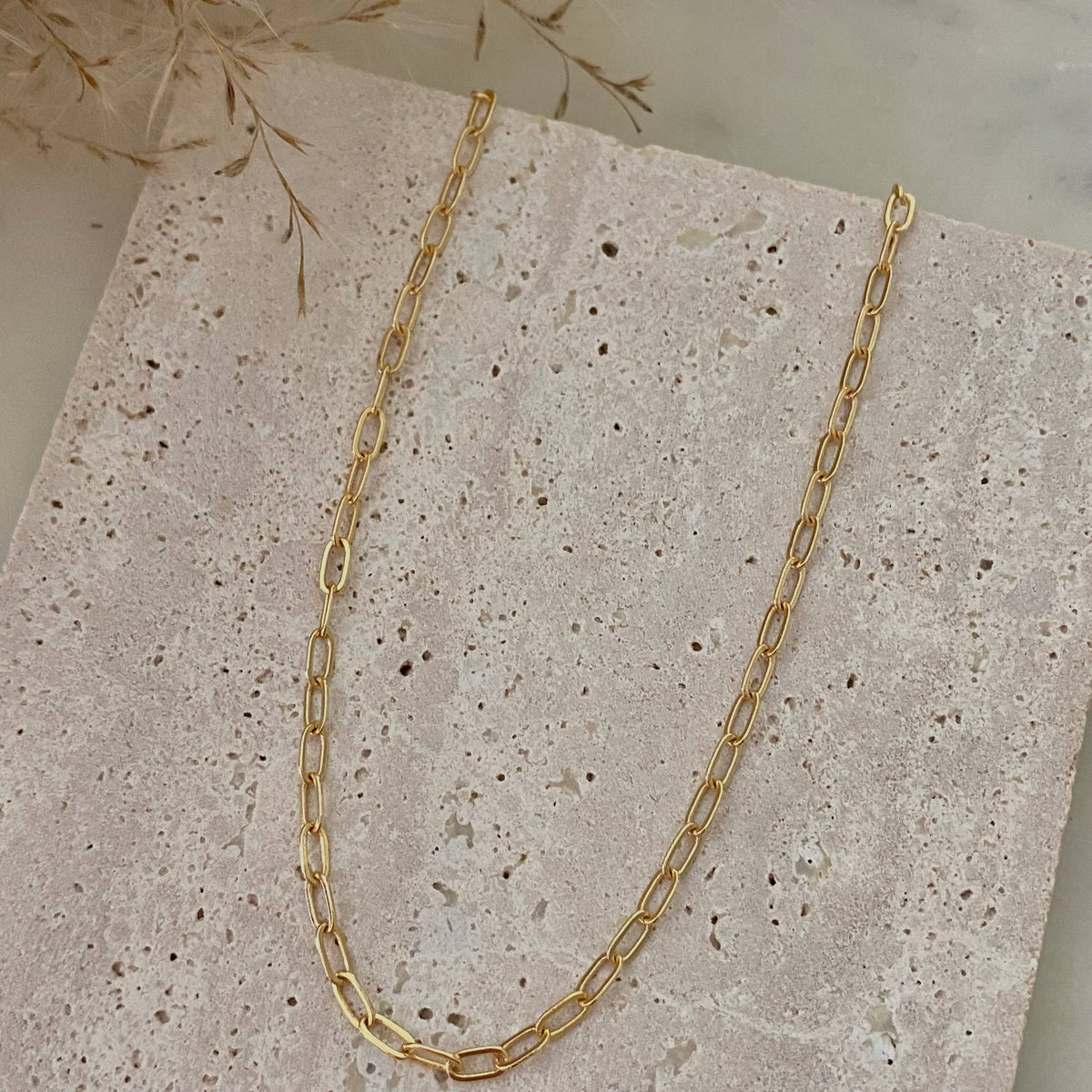 Paperclip layering necklace 18k Gold Filled