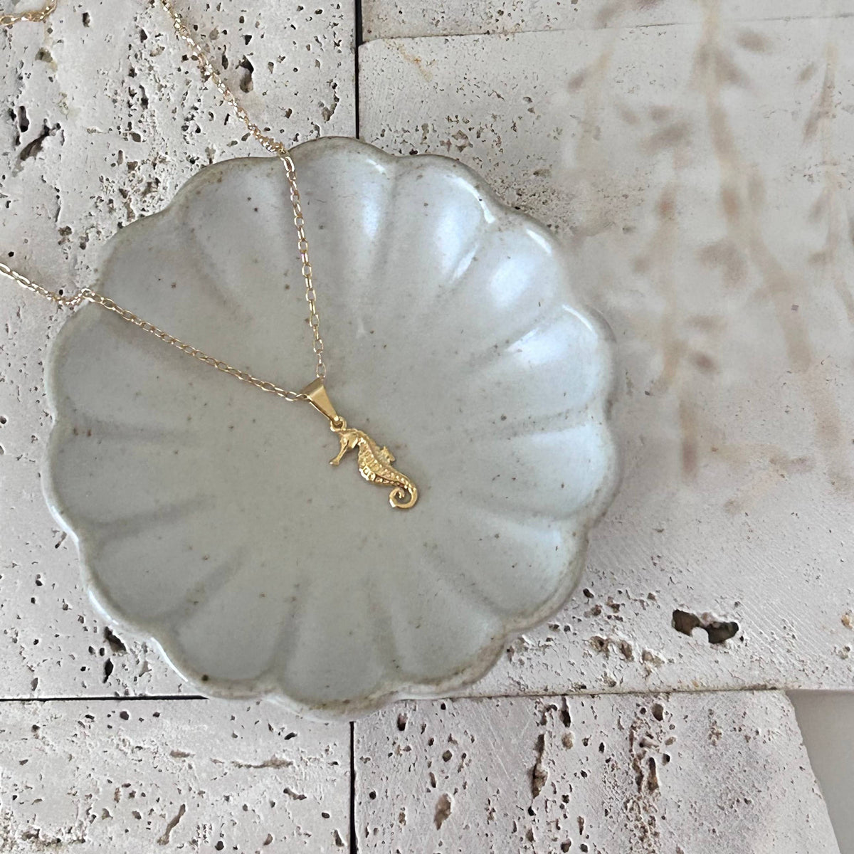 Seahorse summer dainty necklace 14k gold filled sea horse